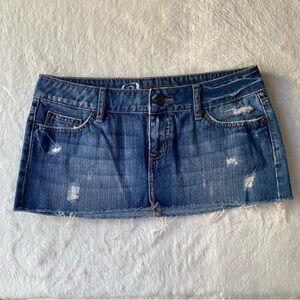 Vintage Bullhead Micro‎ Mini Skirt Denim Cut off Distressed Size 3